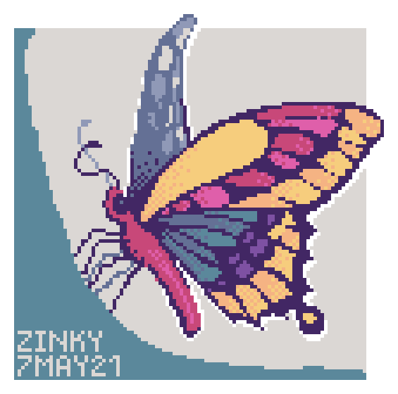 pixel butterfly